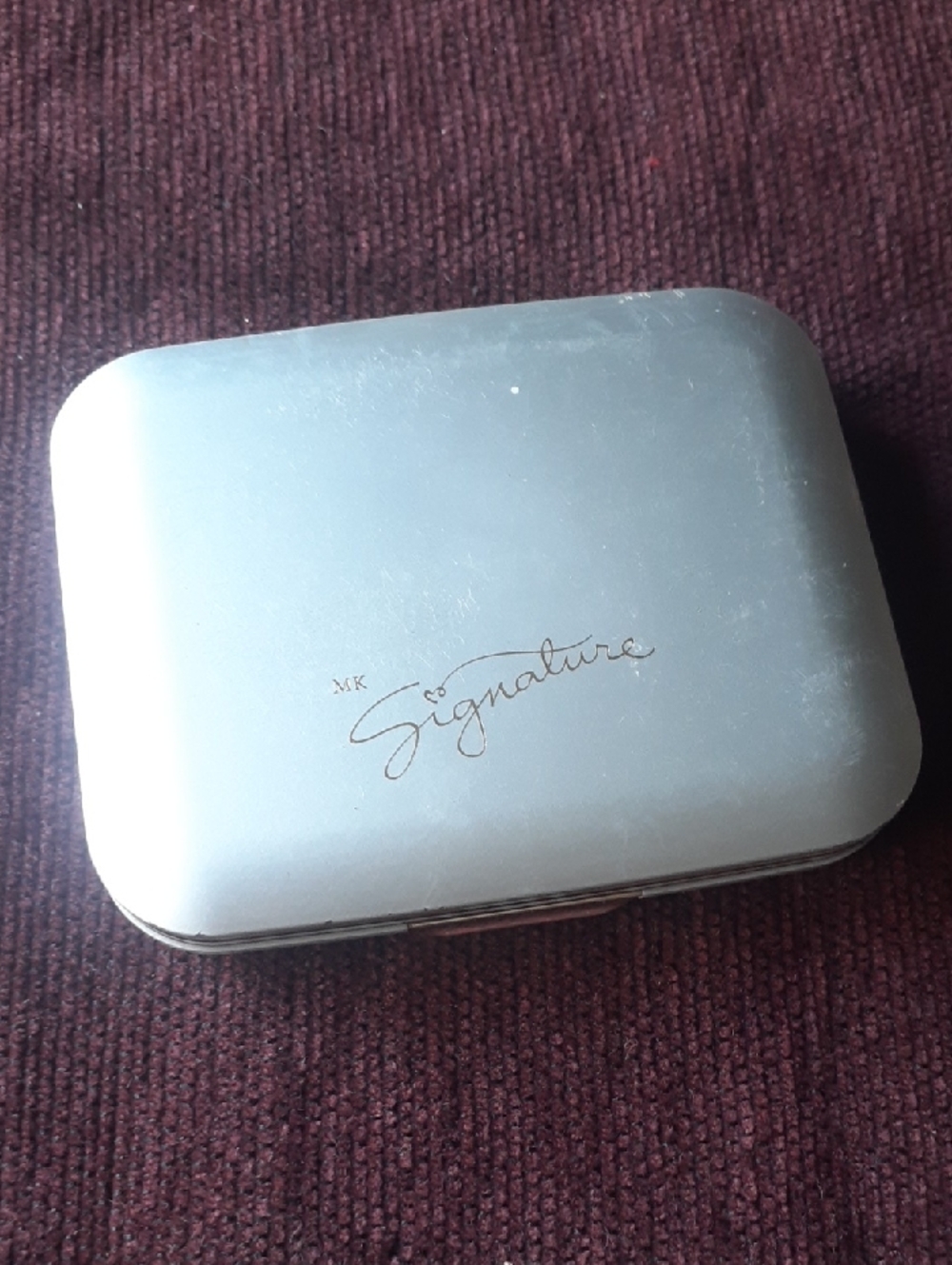 MK Signature Silver Compact Case